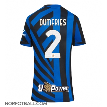 Billige Fotballdrakt Inter Milan Denzel Dumfries #2 Replika Hjemmedrakt Dame 2024-25 Kortermet